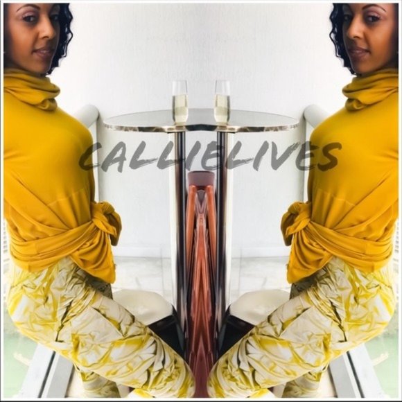 Miz GoldBar: Yellow White 3D graphic Leggings SML - Picture 5 of 8